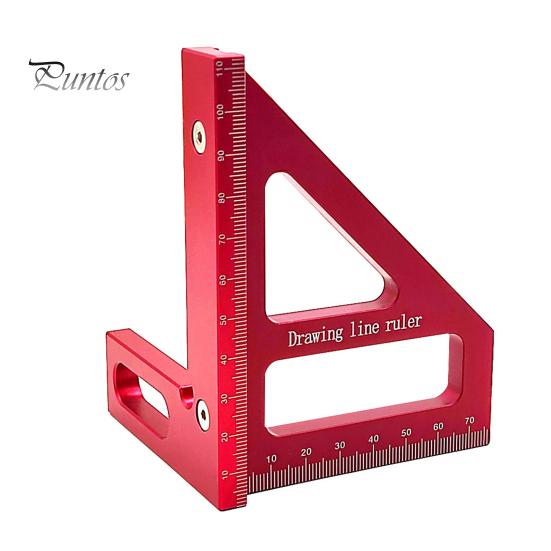 3D многоугловая измерительная линейка, высокоточный легкий портативный транспортир из алюминиевого сплава с углом наклона 45/90 градусов для деревообработки