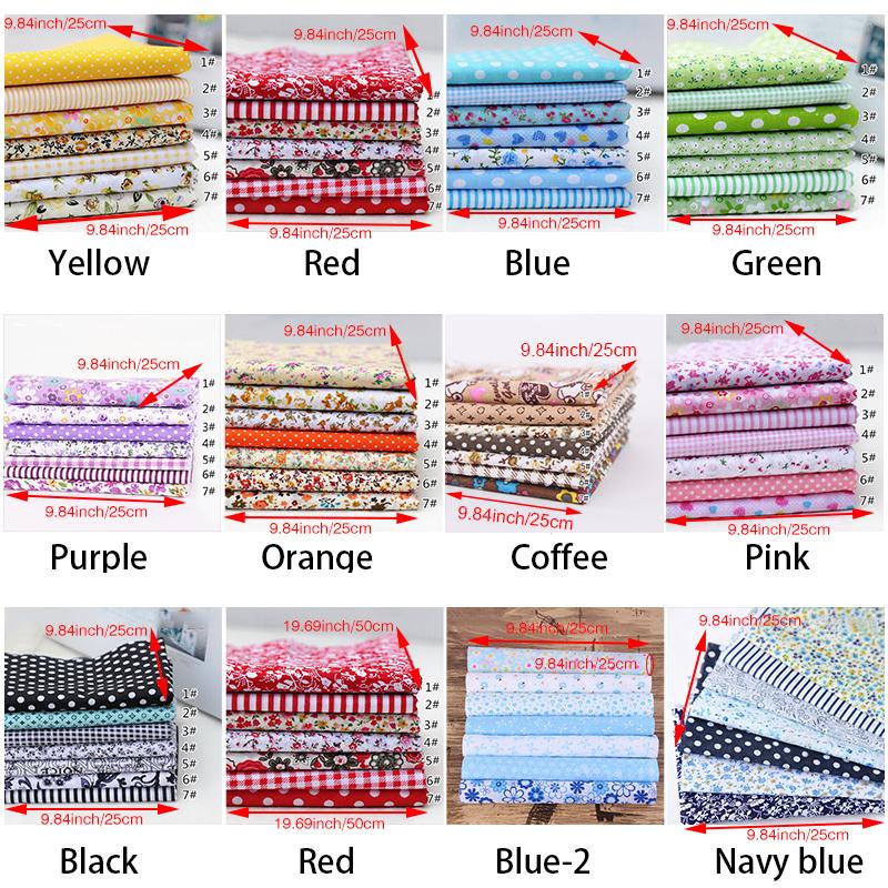 9 цветов ручная работа лоскутное хлопчатобумажная ткань скрапбук набор пэчворк поделки шитье (Размер:25x25cm)