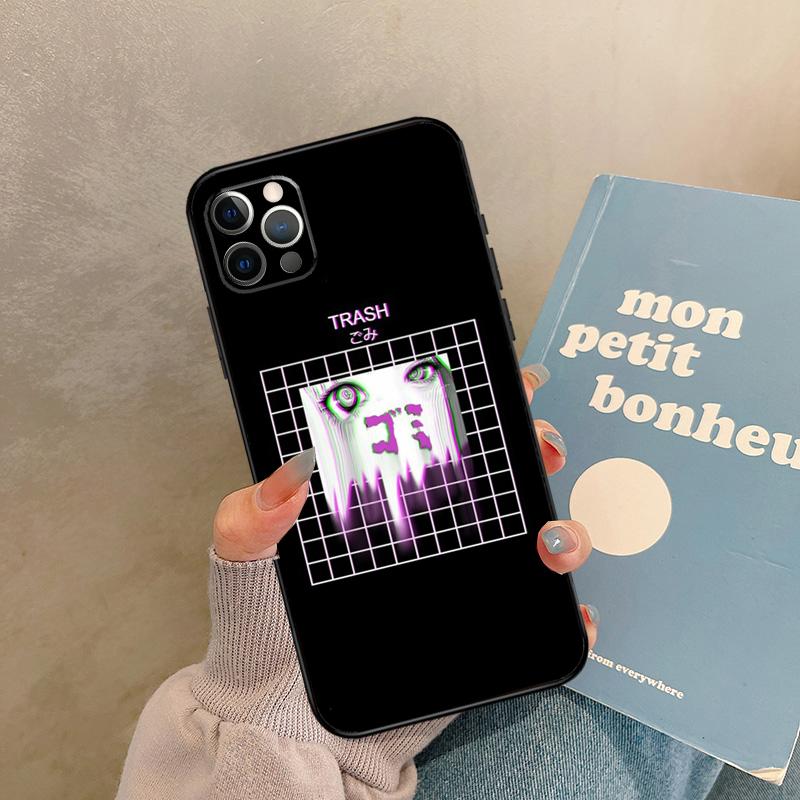 Sad Japanese Anime Aesthetic Case For iPhone 18 17 Air 13 16 15 11 12 14 Pro Max 13 mini XR 15 16 Plus 16e Back Cover Shell