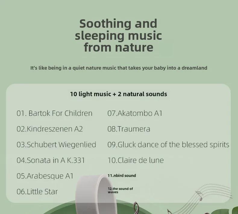 Успокаивающая музыкальная игрушка «Сова» для новорожденных с белым шумом