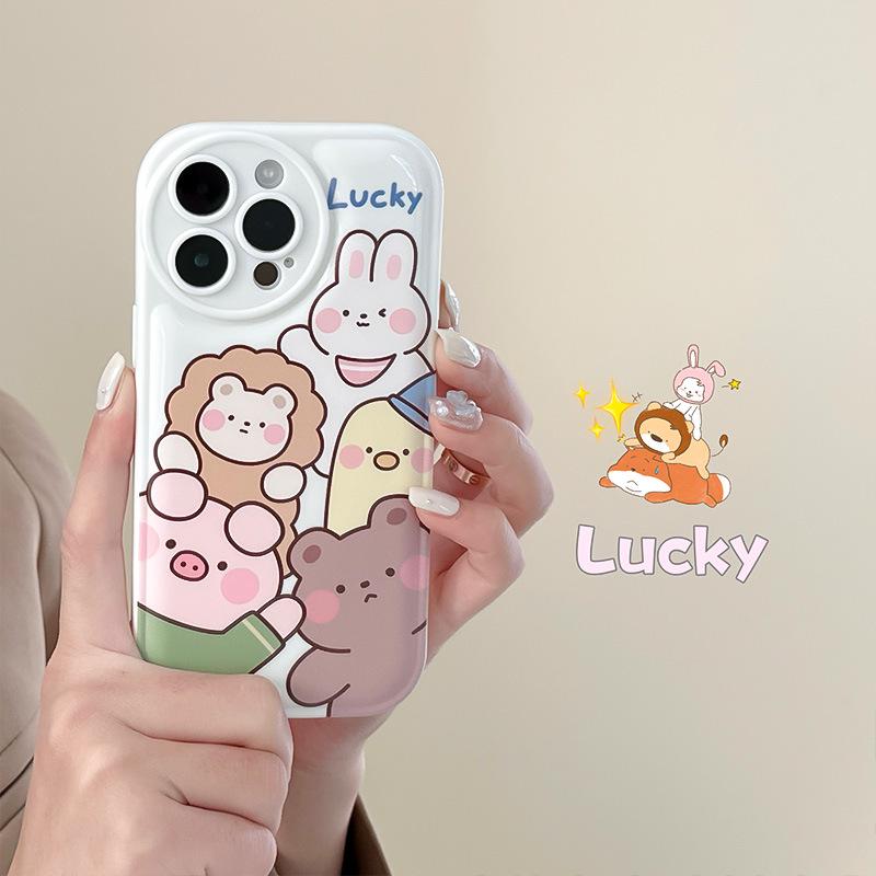 Zhitai Cartoon Air Cushion Phone Case for iPhone 15 and Oppo 11/12 Pro