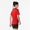 Mizuno Теннисная футболка с коротким рукавом JTTA Salsa XL, рукав, U-образный вырез, унисекс, влагоотводящая, быстросохнущая, сертифицированная, 82JAA110, красная,