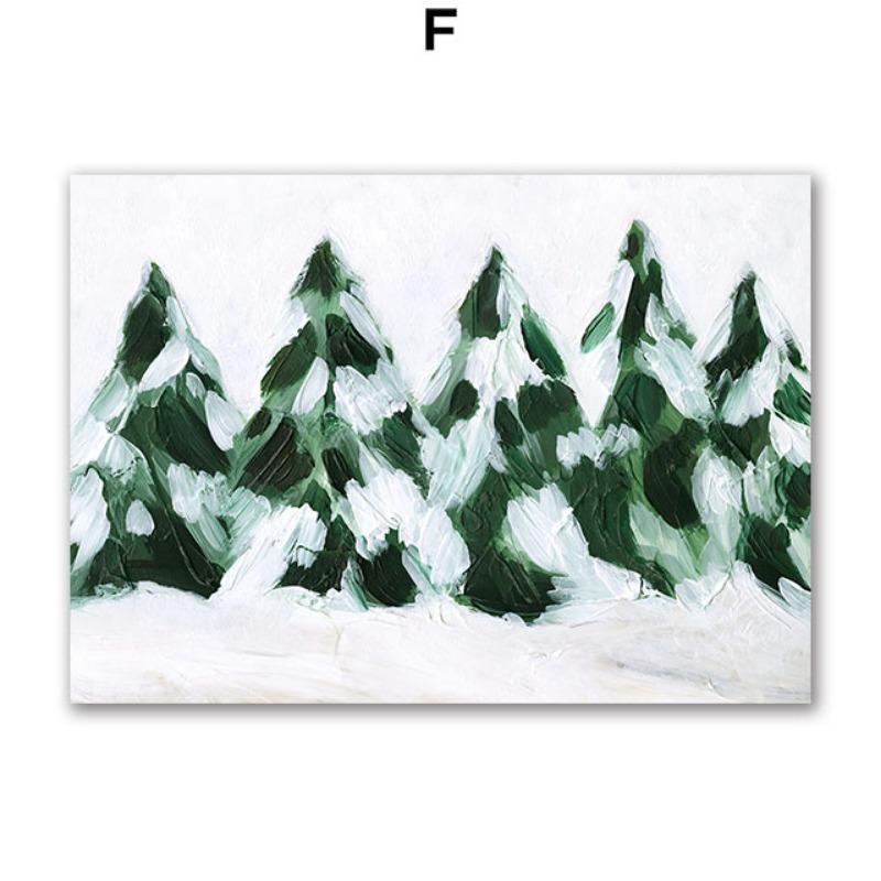 Снежные рождественские печенья Елка Апельсиновый сок Носки Подарок Настенное искусство Холст Живопись Постеры Принты Настенные картины для декора гостиной