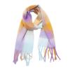 Autumn and Winter New Thickened Shawl Imitation Mohair Coarse Whiskers Colorful Plaid Scarf