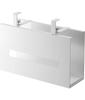 Yamazaki Jitsugyo 5010 Paper Box Holder Under Wash Cabinet White Tower Floating Storage Tissue Case Tissue Cover Approx. W25XD8.5XH18.5cm