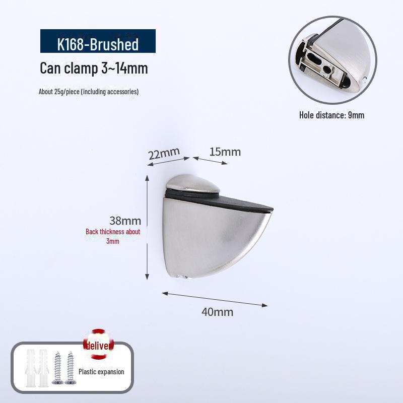 F-образный зажим для стекла Duckbill для ванной комнаты/кухни