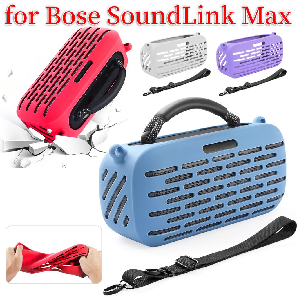 Silicone Cover Case Anti-Scratch Protector Cover Protective Skin Sleeve Silicone Skin for Bose SoundLink Max BT Portable Speaker