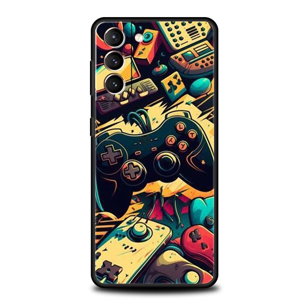 Чехол для телефона Игровая приставка для Samsung Galaxy S26 S25 S24 S23 S22 S20 S21 FE Ultra S25 Edge Plus 5G Мягкий ТПУ Чехол Capas