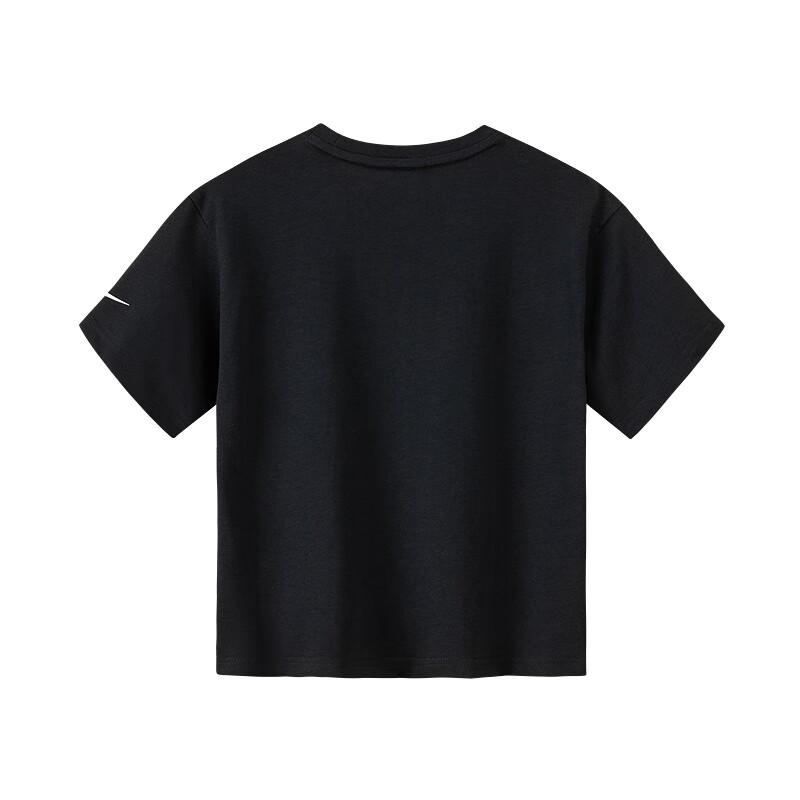 NIKE Kids' Summer 100% Cotton Short-Sleeve Logo T-Shirt