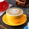 200ml Cappuccino Cups with Saucers,Porcelain Tea Set,Ceramic Mug for Espresso Latte Coffee Cups,8 Colors,Drinkware for Cafe Home