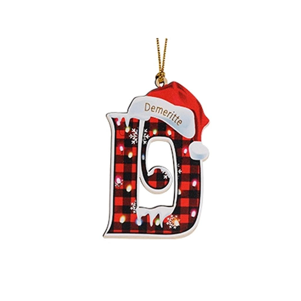 2D Christmas Decoration Pendant Christmas Tree Tag Theme Party Crafts Ornament