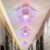 Crystal Led Ceiling Lights Living Room Bedroom Modern Square Decorative Lamp