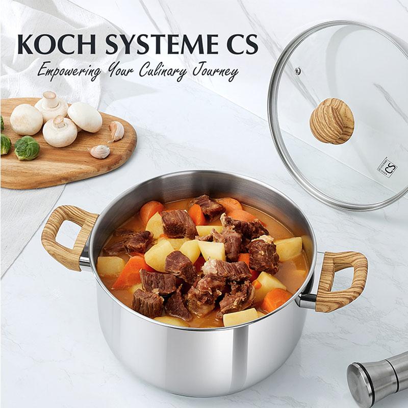 Суповая кастрюля из нержавеющей стали объемом 4/6 кварт с крышкой, антипригарная кастрюля для бульона, тушения, варки пасты, супа, спагетти, подходит для всех плит