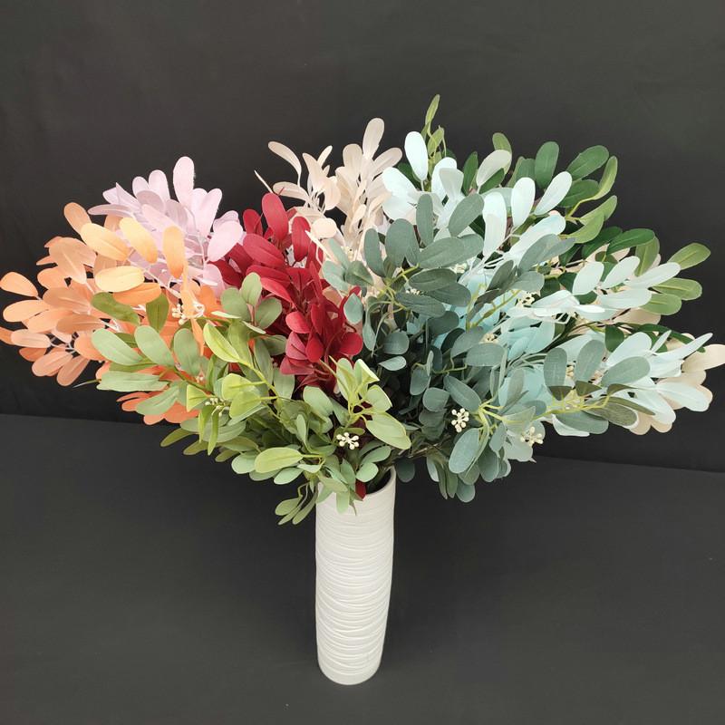 Leaf Peanut Artificial Silk Floral Bouquet Long Stem Wedding Decor Display Home