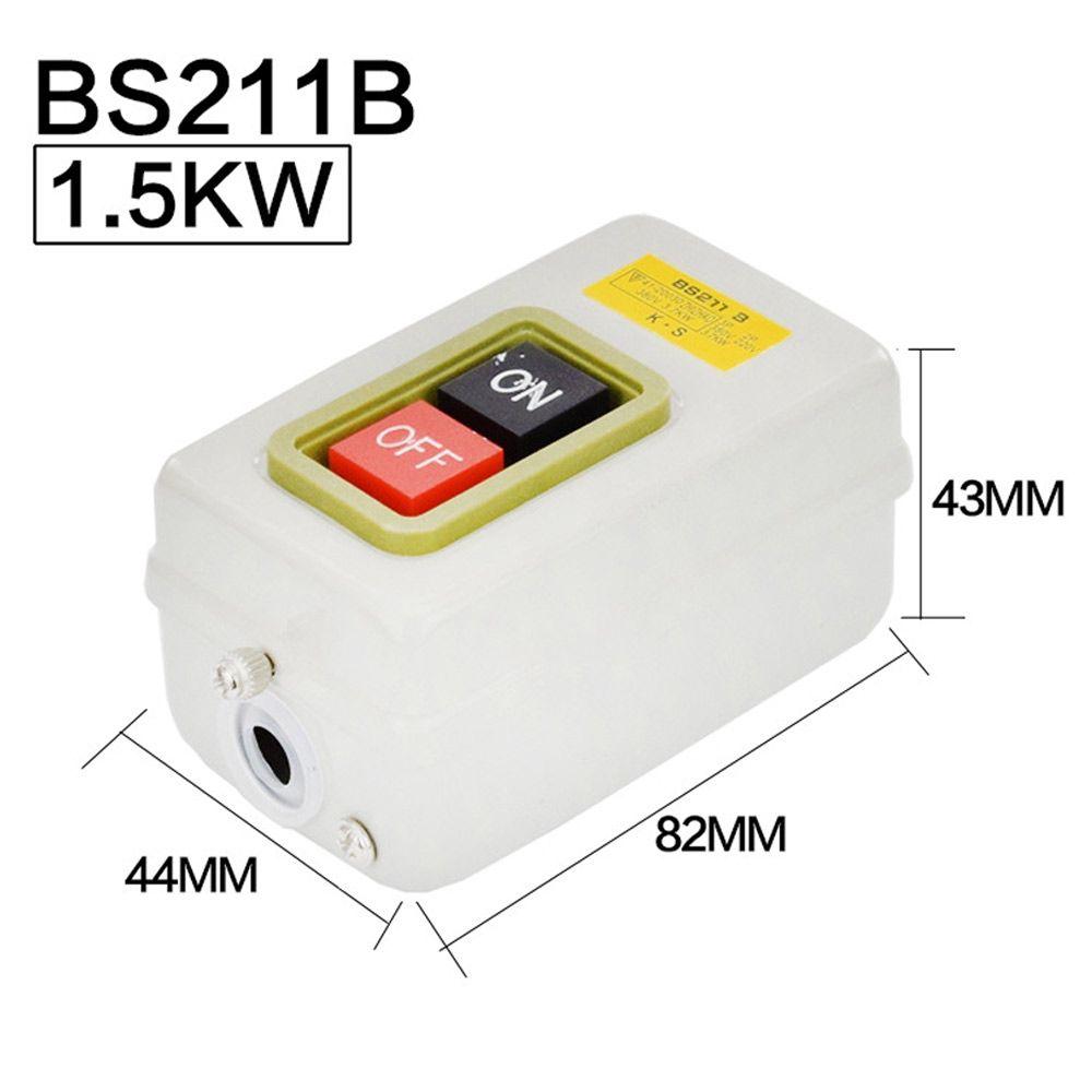 250/380V Three-phase Motor BS-211/216/230 Start Button Switch Metal Button Switch Control Box Power