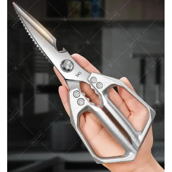 WXCOO Stainless Steel Kitchen Scissors SK5 Specialized Scissors Multifunctional Fruit Vegetable Peeler with Non‑Slip Handle5
