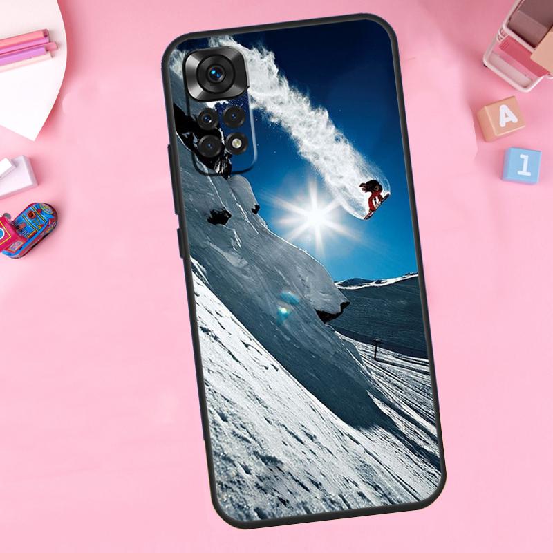 Ski Neige Snowboard For Xiaomi Redmi Note 13 14 9 10 11 12 15 Pro Plus Phone Case For Redmi 15 C 14C 10C 12C 13C