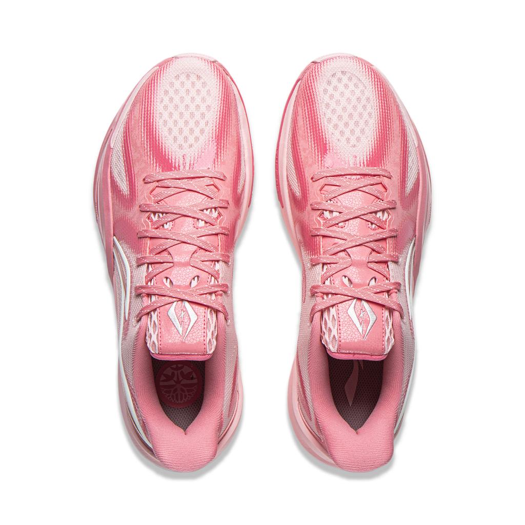 Li Ning Амортизирующие Скользкие Устойчивые к истиранию Дышащие Упругие Сцепление Низкие Баскетбольные Кроссовки Мужские Розовые ABAW007-2