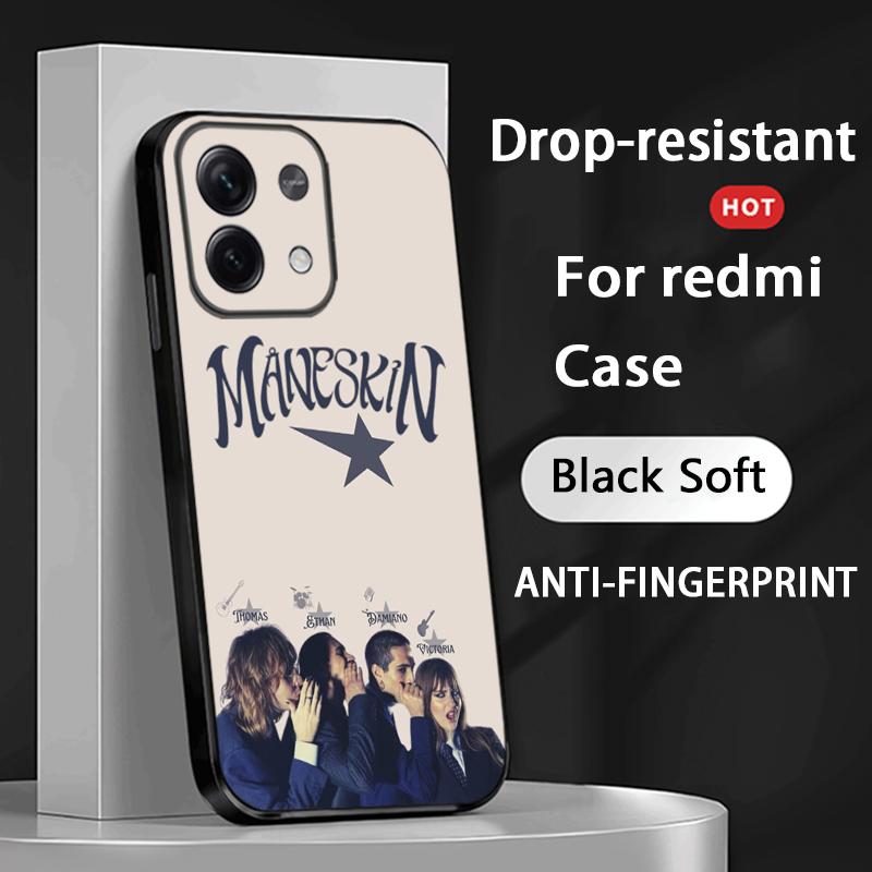 Чехол для телефона Maneskin с крутым узором группы Для Redmi Note 14 13 12 11 Pro Plus S 5G 14C A3 Мягкая черная задняя крышка телефона