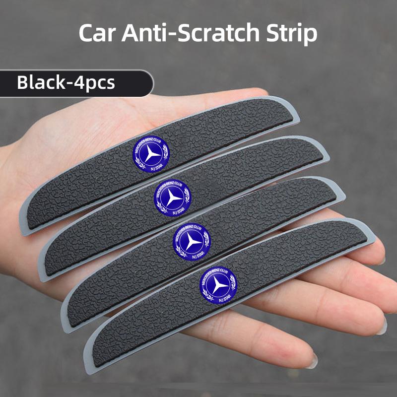 SCQK9 4Pcs Rubber Anti Collision Strip Car Door Rearview Mirror Protector Stickers For Mercedes Benz W211 W124 W176 W177 C180 C200