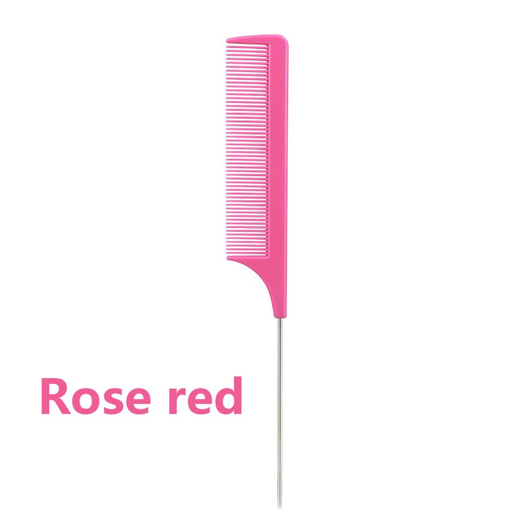 1 шт. Профессиональная расческа с заостренным кончиком, салонная расческа для укладки волос, нержавеющая сталь, антистатическая, для окрашивания волос, Специальная для париков из натуральных волос