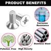 Automotive Screw Rotor Brake Disc Retaining,93600-06014-0H,Stainless Steel Retaining Screws for Front and Rear (8)