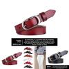 Buckle Alloy Elliptical Leather Women Belt For Fashion Casual Office Gift Use