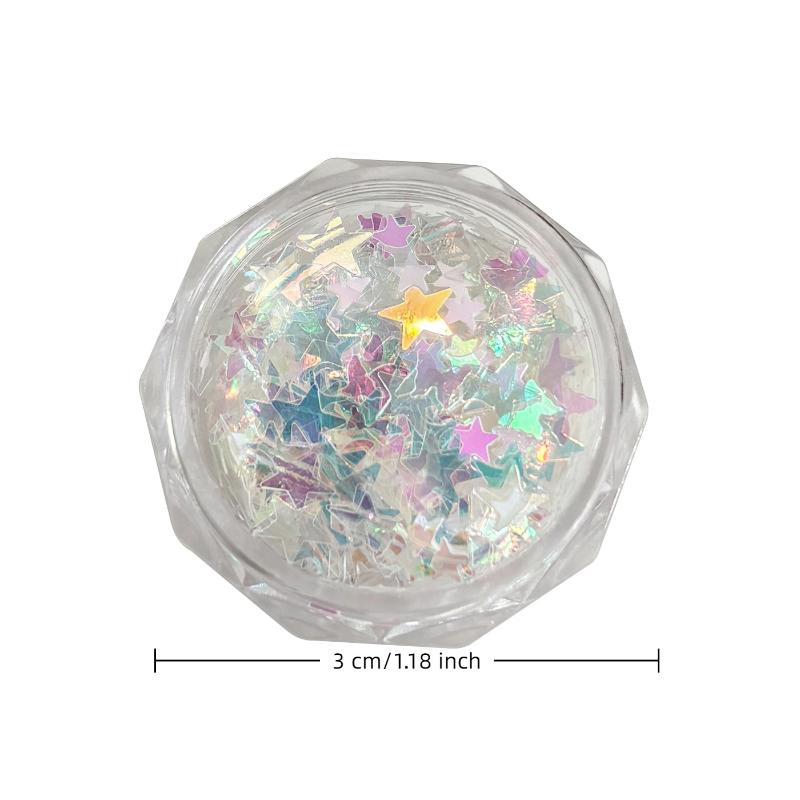 1 коробка цветные блестки-звездочки для нейл-арта, ультратонкий порошок с эффектом Авроры, Магическое зеркало, Маникюрные инструменты для декора