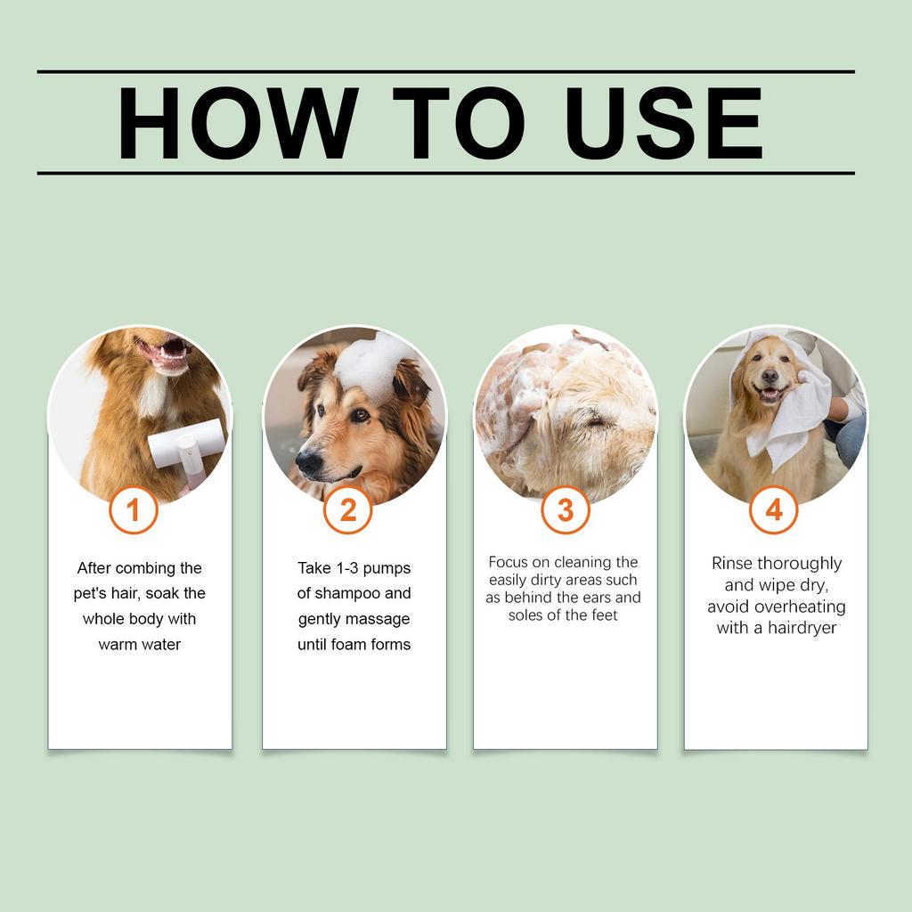 YEGBONG Шампунь для питомцев, Подходит для кошек и собак, Уход 5-в-1 с растительными экстрактами, Против спутывания и легко расчесывается, 100 мл