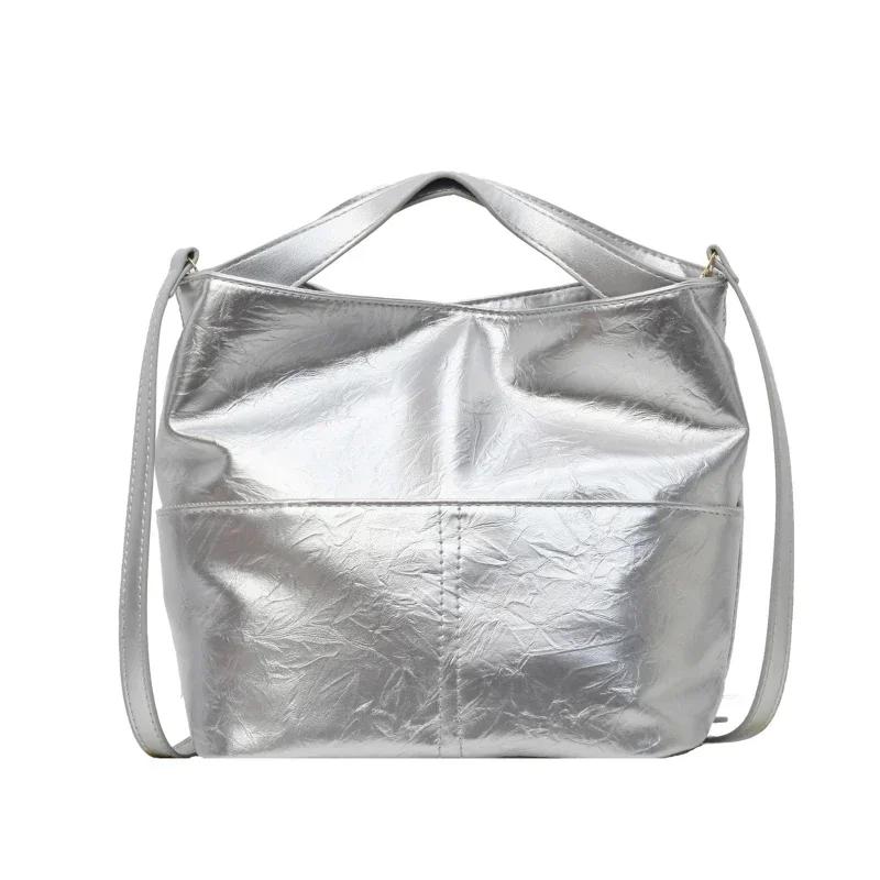 Женская многофункциональная сумка через плечо, простая сумка-ведро, большая вместительная сумка для поездок на работу