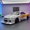 Большой 1:18 Gtr Skyline Легкосплавный Автомобиль Литая Модель Игрушка Двери Открываются Звук Свет Оттяжка Миниатюрный Транспорт Подарок на День Рождения для Взрослого Мальчика