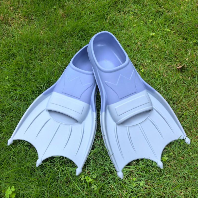 Silicone Short Fins Swimming Training Snorkeling Adults Kids Adjustable Fit Lightweight Dive Flippers