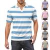 Мужская модная футболка для гольфа с коротким рукавом и V-образным вырезом
