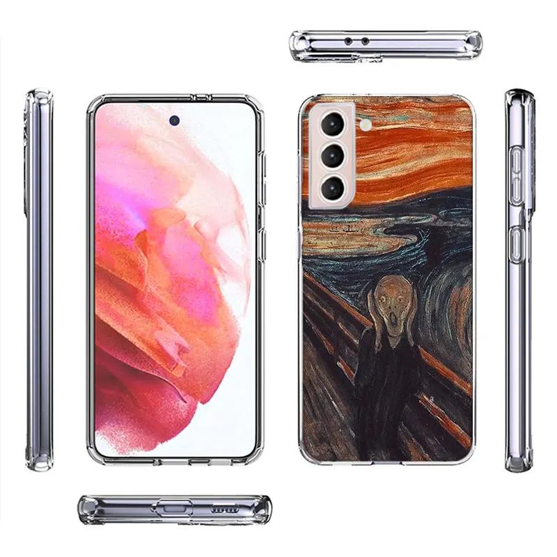 Чехол для телефона с масляной картиной Ван Гога для Samsung S25+ Edge Galaxy S24 FE S23 Ultra Capa Shell S22+ S21 Plus S20 FE Cover Силиконовый So