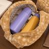 Plush Spotted Deer Pattern Makeup Bag Polka Dot Lining Toiletry Storage Bag Makeup Organizer  Girl