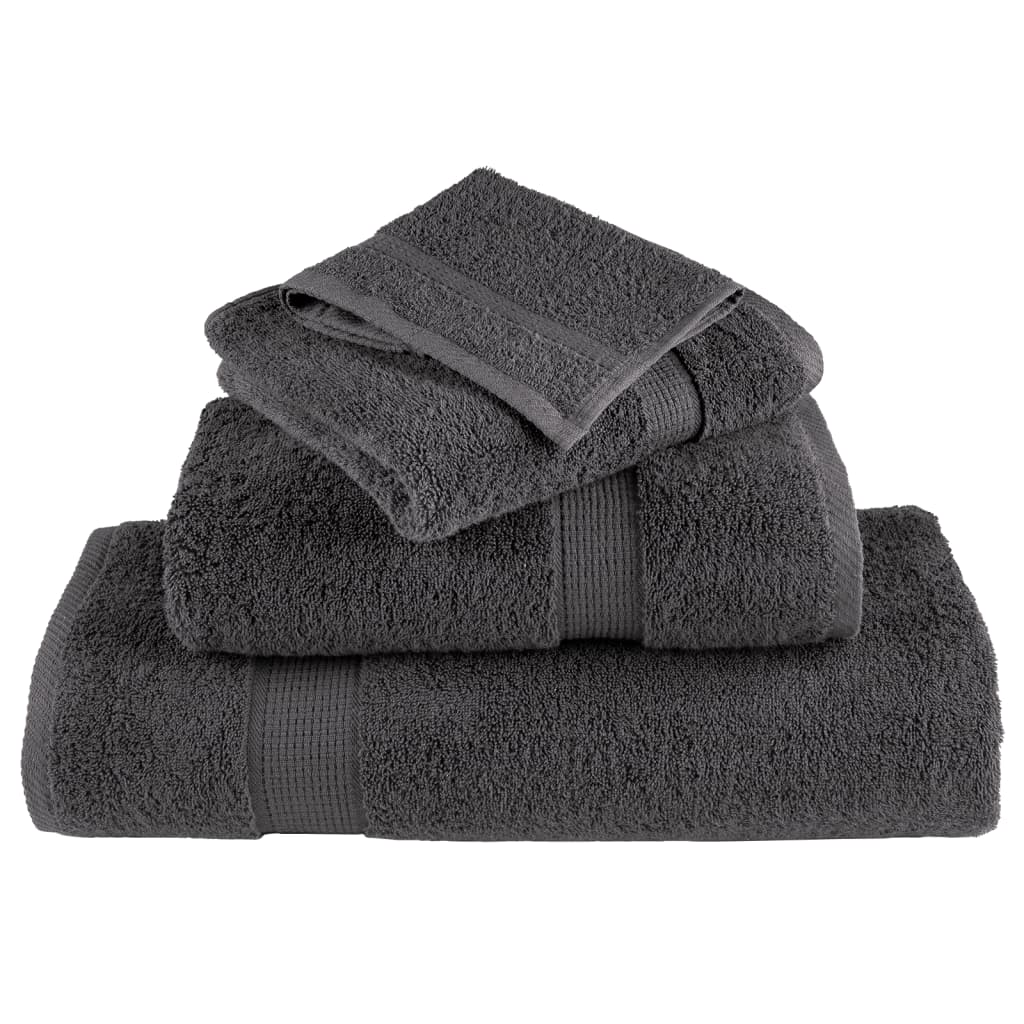 Premium Towels SOLUND 10 pcs Anthracite 50 x 100 cm 600 g m²