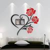 Наклейка на стену с цветком розы, съемная акриловая наклейка для украшения дома, комнаты, фото, сделай сам