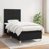 3142291 vidaXL Bed with Box Spring and Mattress Black 80x200 Cm Fabric