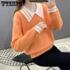 Autumn Women's Long Sleeve Bottom Knitted Sweater Doll Neck Sweater Elegant Sweet Top