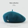 Women's Cross-Border Wool Beret: Autumn/Winter Korean-Style, British Retro Octagonal Painter Hat for Large Head Circumference