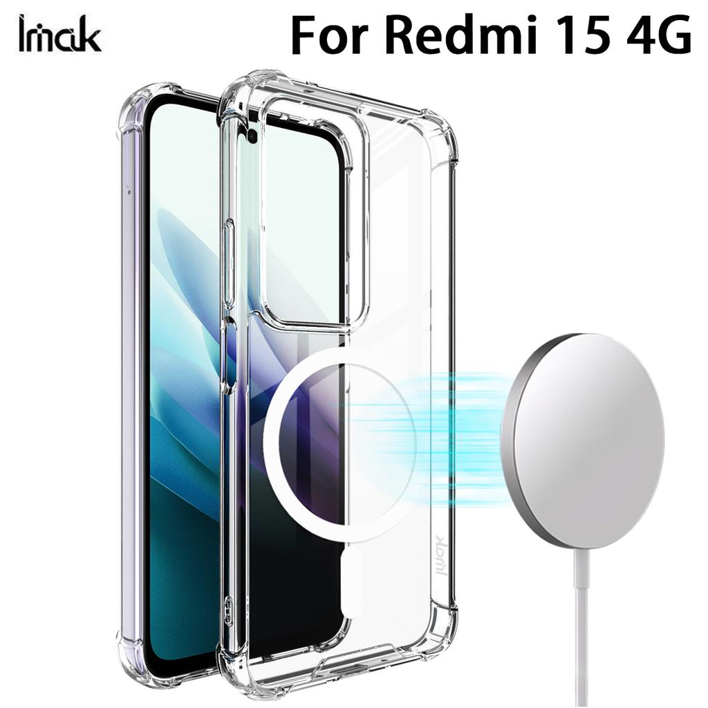 For Redmi 15 4G 5G Phone Case IMAK Shock-resistant Soft Space Magnetic Case