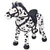Plush Toy - vidaXL - Black and White Horse - XXL - 62 Cm - 100 Kg Load