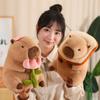 Плюшевая игрушка Капибара на листе лотоса Рюкзак Пчела-устрица Косплей Капибара Единорог Динозавр Декор Кольцо-булочка Боба Мягкие игрушки