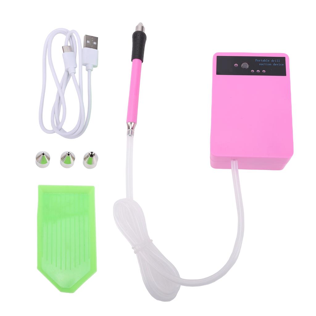 Electric Art Painting Pen, 1500mAh Re able Vacuum Pump Pen with Storage Tray, Low Noise Art Vacuum Pen Tool Kit, No Wax N