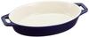 Staub Dish Gran Blue Ceramic Gratin Dish Oven Microwave Safe Japanese Dish "Oval 17cm" [Authorized Product] 40508-598