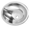 446x346x150mm RV 304 Stainless Steel Sink Oval Round Kitchen Hand Wash Bath Sink with 40mm Sewer Outlet for Boat