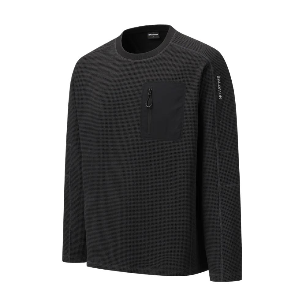 SALOMON Уни Liège Удобная однотонная толстовка с длинным рукавом, приятная к коже, унисекс C29972