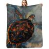 Tortoise Throw Blanket Stylish Decor Blanket Gift for Friends Roommate