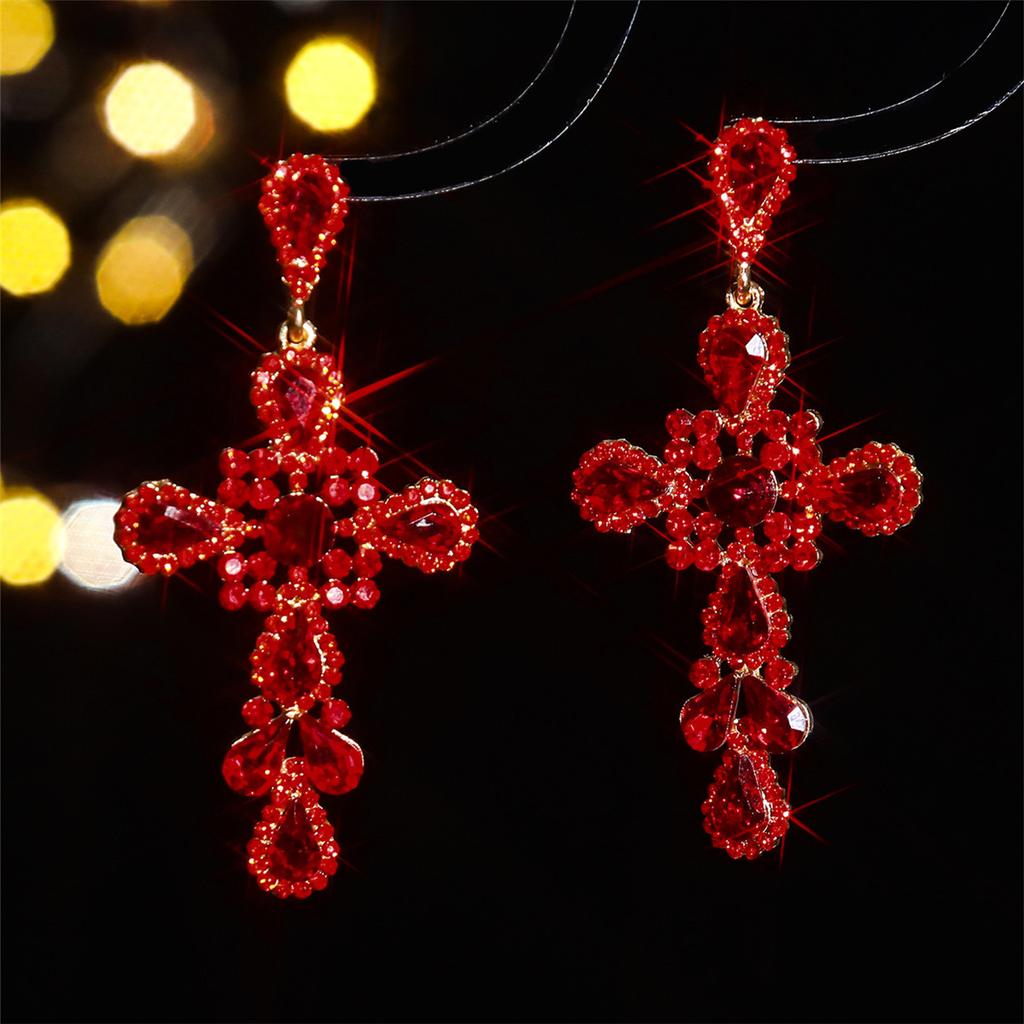 Премиальные модные серьги-крестики для женщин, блестящие модные серьги