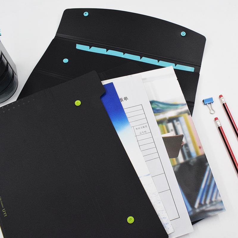 5-секционное расширяющееся портмоне с двойной кнопкой для студентов формата A4, красочная папка, папка для контрольных работ, многослойный файл-пакет, пакет для хранения данных